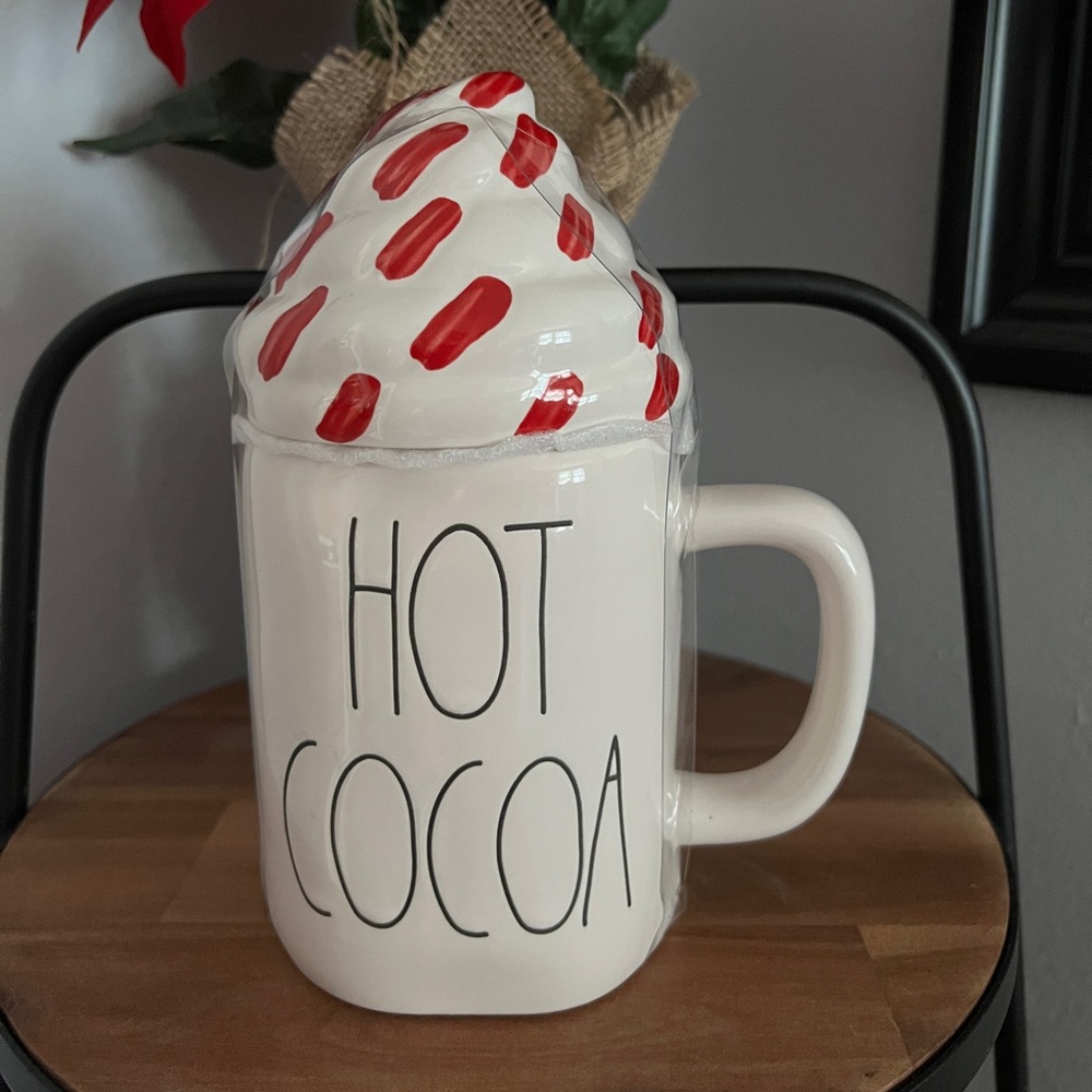 Rae Dunn “Hot Cocoa Mug” with Topper New